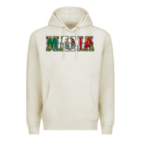 Oatmeal Heather mexican flag mama Premium Hoodie - Jasminsmagicworld