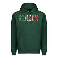 Sports Green mexican flag mama Premium Hoodie - Jasminsmagicworld