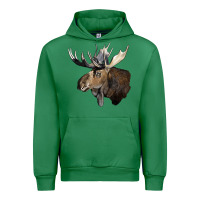 Emerald moose buck deer head Urban Hoodie - LillyAllenDesigns