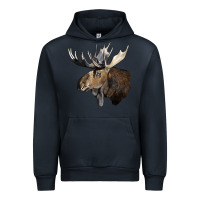 Navy moose buck deer head Urban Hoodie - LillyAllenDesigns