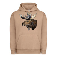 Pigment Burro moose buck deer head Urban Hoodie - LillyAllenDesigns