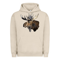 Pigment French Oak moose buck deer head Urban Hoodie - LillyAllenDesigns