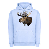 Pigment Grape Ice moose buck deer head Urban Hoodie - LillyAllenDesigns