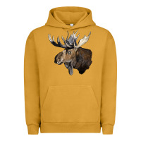 Pigment Peanut Butter moose buck deer head Urban Hoodie - LillyAllenDesigns