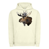 Pigment Pistachio moose buck deer head Urban Hoodie - LillyAllenDesigns