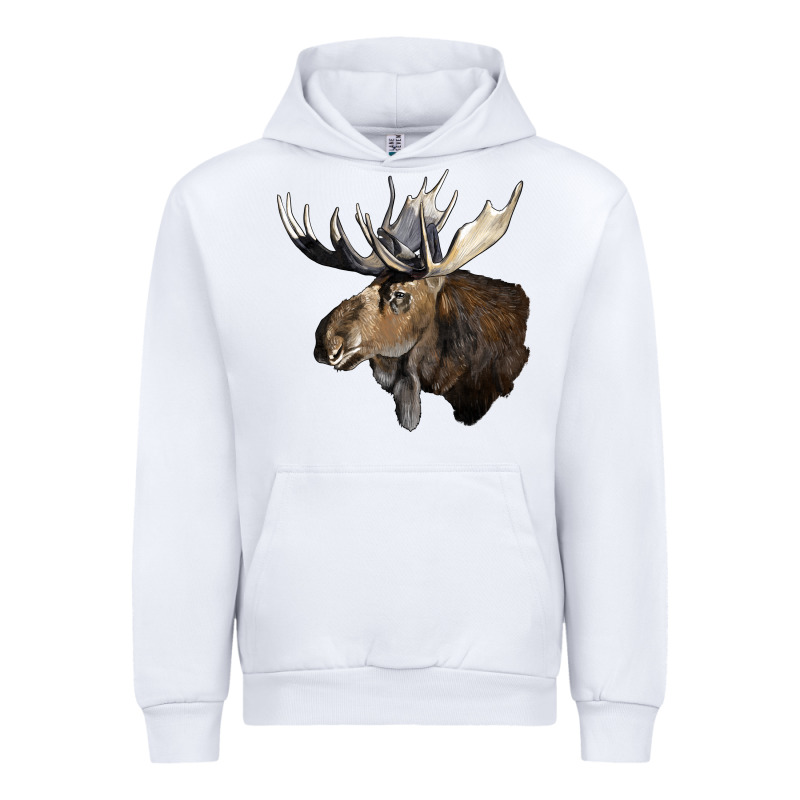 Moose Buck Deer Head Urban Hoodie by LillyAllenDesigns | Teevron