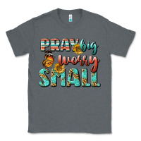 Charcoal Heather pray big worry small Classic Tee - BundleAndBundleShop