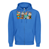 True Royal rabbit coffee cups Zipper Hoodie - texasbilliewilder