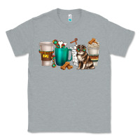 Heather Grey australian shepherd dog coffee cups Classic Tee - texasbilliewilder