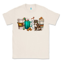 Natural australian shepherd dog coffee cups Classic Tee - texasbilliewilder