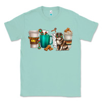 Seafoam australian shepherd dog coffee cups Classic Tee - texasbilliewilder