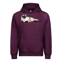 Mauve Wine siamese Urban Hoodie - LillyAllenDesigns