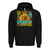 Black raised on country and sunshine Zipper Hoodie - texasbilliewilder