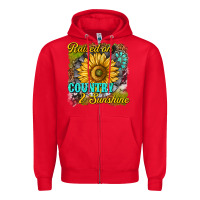 Red raised on country and sunshine Zipper Hoodie - texasbilliewilder