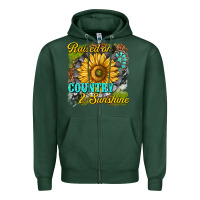 Sports Green raised on country and sunshine Zipper Hoodie - texasbilliewilder