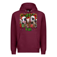 Burgundy it's christmas y'all heifers Premium Hoodie - Jasminsmagicworld