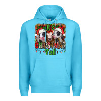 Ocean Blue it's christmas y'all heifers Premium Hoodie - Jasminsmagicworld