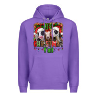 Purple it's christmas y'all heifers Premium Hoodie - Jasminsmagicworld
