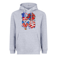Heather Grey 4th of july love Heavyweight Hoodie - Zillion Design Studio
