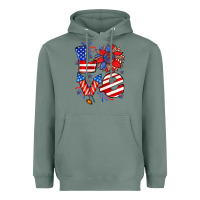 Sage 4th of july love Heavyweight Hoodie - Zillion Design Studio