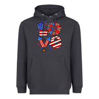 Smoke 4th of july love Heavyweight Hoodie - Zillion Design Studio