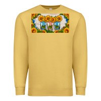 Antique Gold american mason jar sunflower license plate Premium Sweatshirt - HRA Design Shop