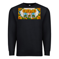 Black american mason jar sunflower license plate Premium Sweatshirt - HRA Design Shop
