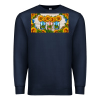 Navy american mason jar sunflower license plate Premium Sweatshirt - HRA Design Shop