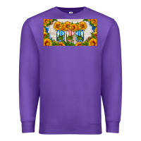 Purple american mason jar sunflower license plate Premium Sweatshirt - HRA Design Shop