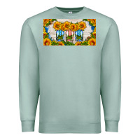Seafoam american mason jar sunflower license plate Premium Sweatshirt - HRA Design Shop