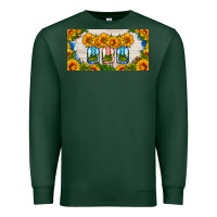 American Mason Jar Sunflower License Plate Premium Sweatshirt | Teevron