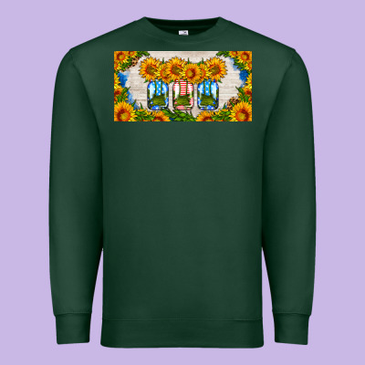 American Mason Jar Sunflower License Plate Premium Sweatshirt Designed By Hra Design Shop