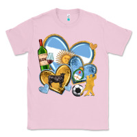 Bubblegum Pink argentina  hearts Classic Tee - texasbilliewilder