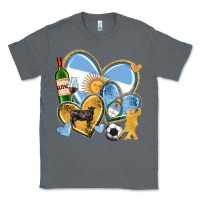 Charcoal Heather argentina  hearts Classic Tee - texasbilliewilder