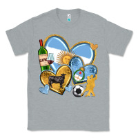 Heather Grey argentina  hearts Classic Tee - texasbilliewilder