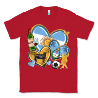 Red argentina  hearts Classic Tee - texasbilliewilder