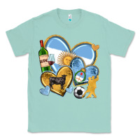Seafoam argentina  hearts Classic Tee - texasbilliewilder
