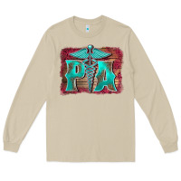 Mushroom physician medical symbol assistant nurse background Long Sleeve Tee - BarkalooDesign