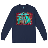 Navy physician medical symbol assistant nurse background Long Sleeve Tee - BarkalooDesign
