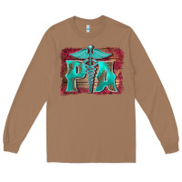 Toasted Coconut physician medical symbol assistant nurse background Long Sleeve Tee - BarkalooDesign