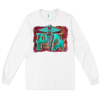 White physician medical symbol assistant nurse background Long Sleeve Tee - BarkalooDesign