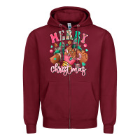 Burgundy pink merry christmas black girl sneakers Zipper Hoodie - RanaPortraitStore