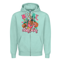Seafoam pink merry christmas black girl sneakers Zipper Hoodie - RanaPortraitStore