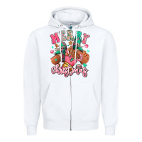 White pink merry christmas black girl sneakers Zipper Hoodie - RanaPortraitStore