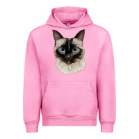 Fuchsia Pink siamese face Urban Hoodie - LillyAllenDesigns