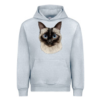 Heather Grey siamese face Urban Hoodie - LillyAllenDesigns