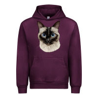 Mauve Wine siamese face Urban Hoodie - LillyAllenDesigns