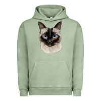 Pigment Oil Green siamese face Urban Hoodie - LillyAllenDesigns