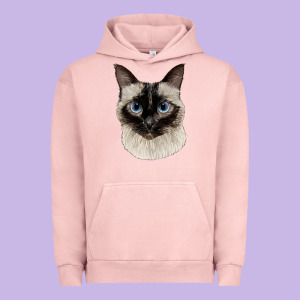 Siamese Face Urban Hoodie Designed By Lillyallendesigns