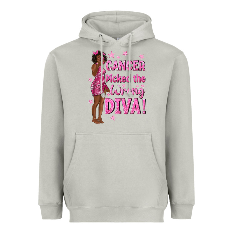 Cancer Picked The Wrong Diva With Black Woman Heavyweight Hoodie by texasbilliewilder | Teevron